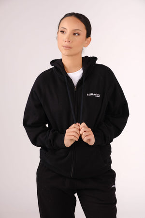 
                  
                    Load image into Gallery viewer, BOYFRIEND ZIP HOODIE BLACK
                  
                