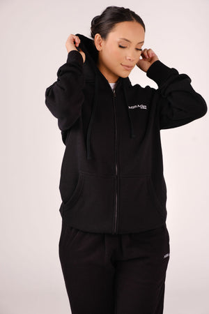 
                  
                    Load image into Gallery viewer, BOYFRIEND ZIP HOODIE BLACK
                  
                